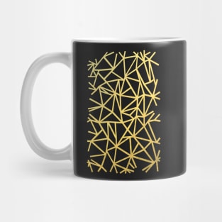 Abstract Outline Thick Gold Mug